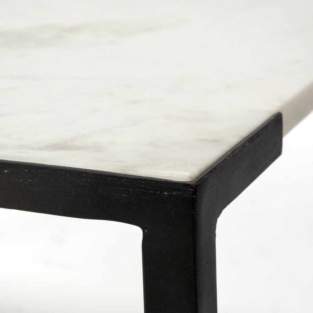 Set of 2 Lucas Square Marble Side Tables