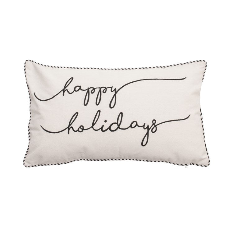 Happy Holidays Pillow Cover- 2 sizes