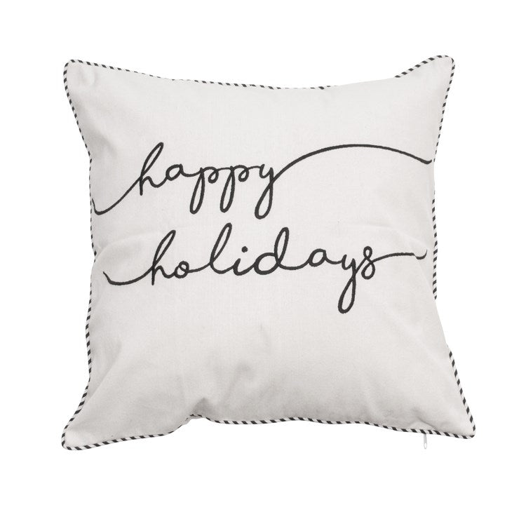 Happy Holidays Pillow Cover- 2 sizes
