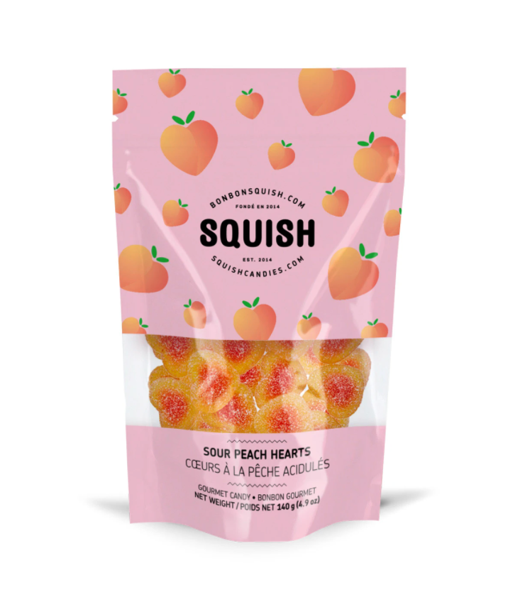 Squish Candies - Sour Peach Hearts