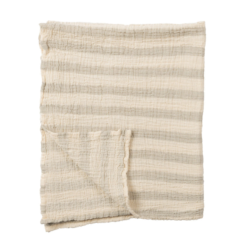 Baby Muslin - Grey Stripe