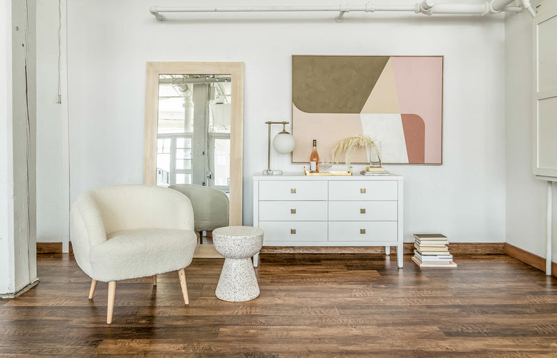 Bohemian Floor Mirror – Light Oak