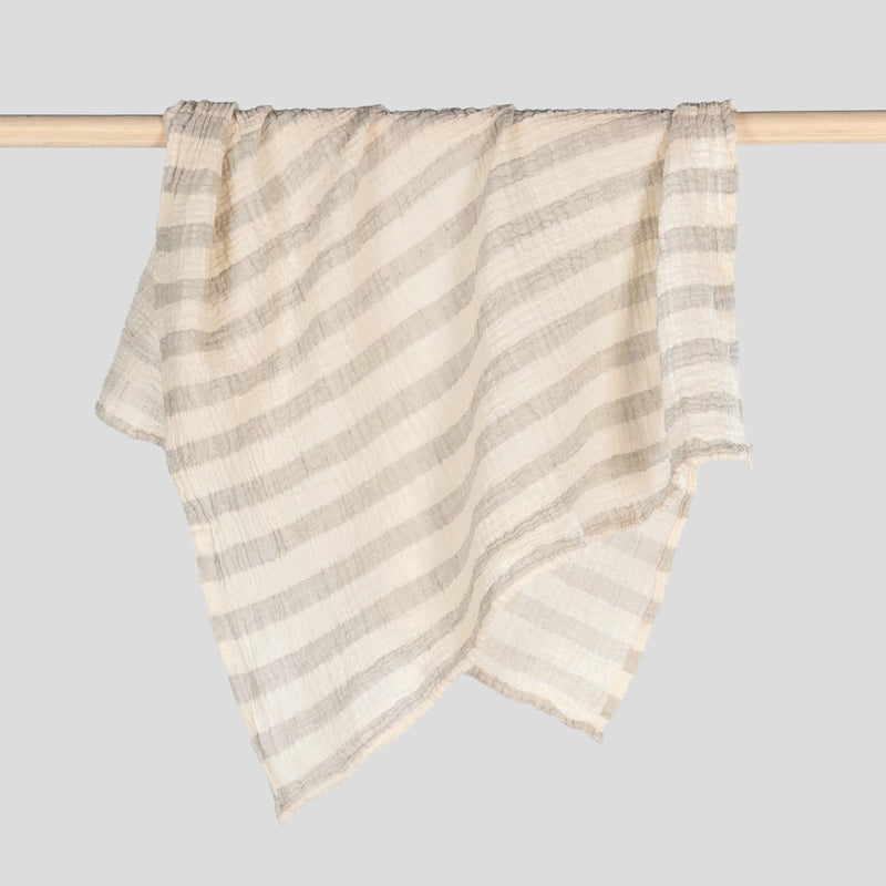Baby Muslin - Grey Stripe